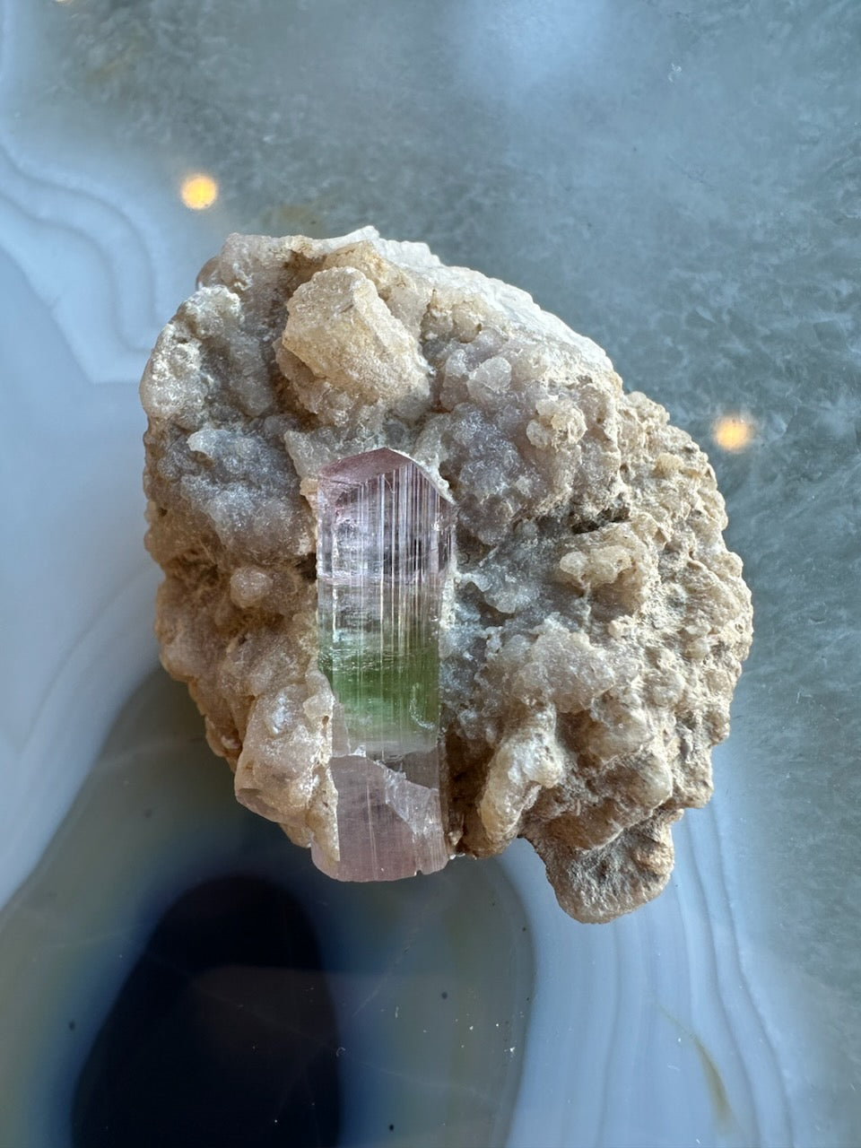 Watermelon Tourmaline on Albite Matrix 51g | Minerals | Wiccan Center