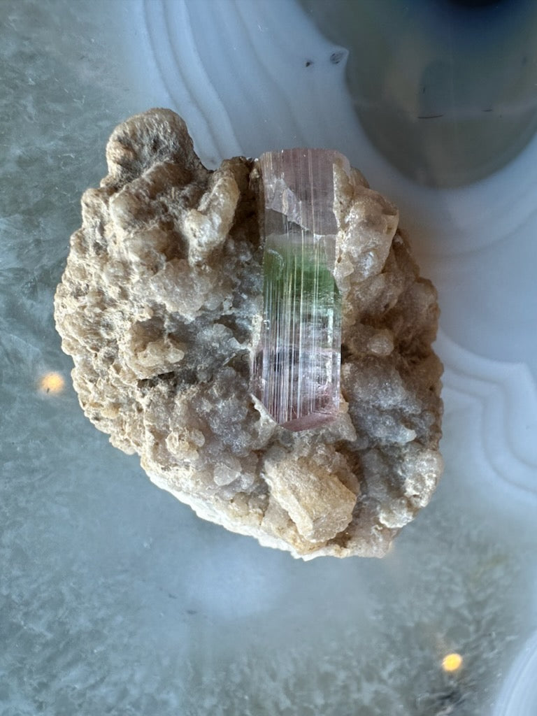 Watermelon Tourmaline on Albite Matrix 51g | Minerals | Wiccan Center