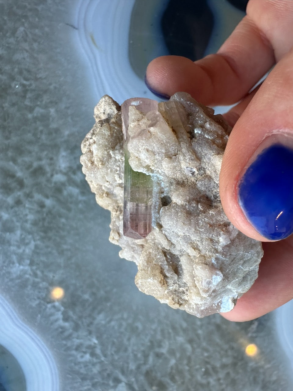 Watermelon Tourmaline on Albite Matrix 51g | Minerals | Wiccan Center