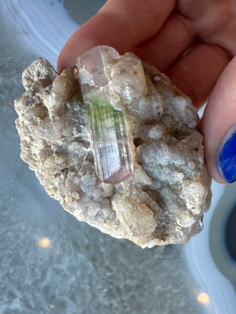 Watermelon Tourmaline on Albite Matrix 51g | Minerals | Wiccan Center