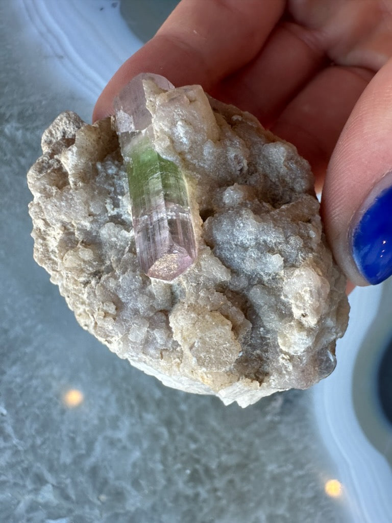 Watermelon Tourmaline on Albite Matrix 51g | Minerals | Wiccan Center
