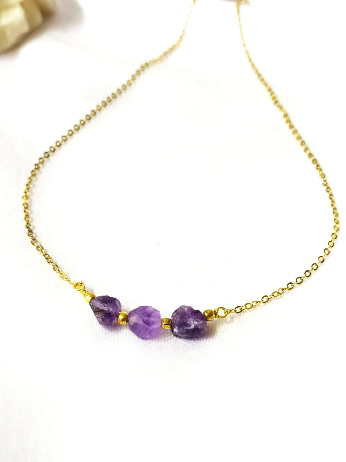 Raw Amethyst Crystal Necklace, Raw Amethyst Necklace