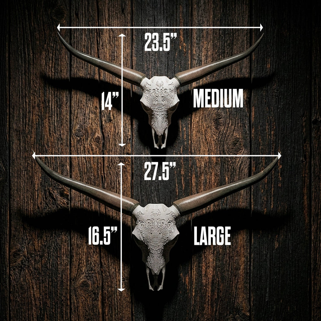 Decorative Steer Horns and Skull | Bull Horns | Wiccan Center