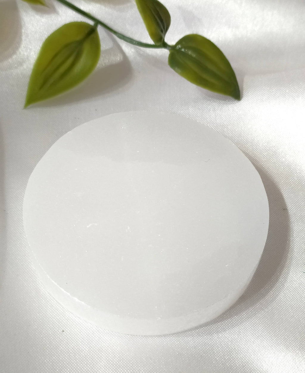 2.5' Selenite Charging Plate, Selenite Coaster, Selenite Plate.