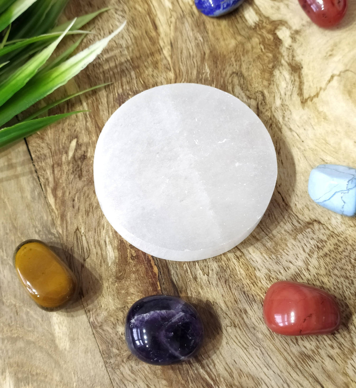 2.5' Selenite Charging Plate, Selenite Coaster, Selenite Plate.