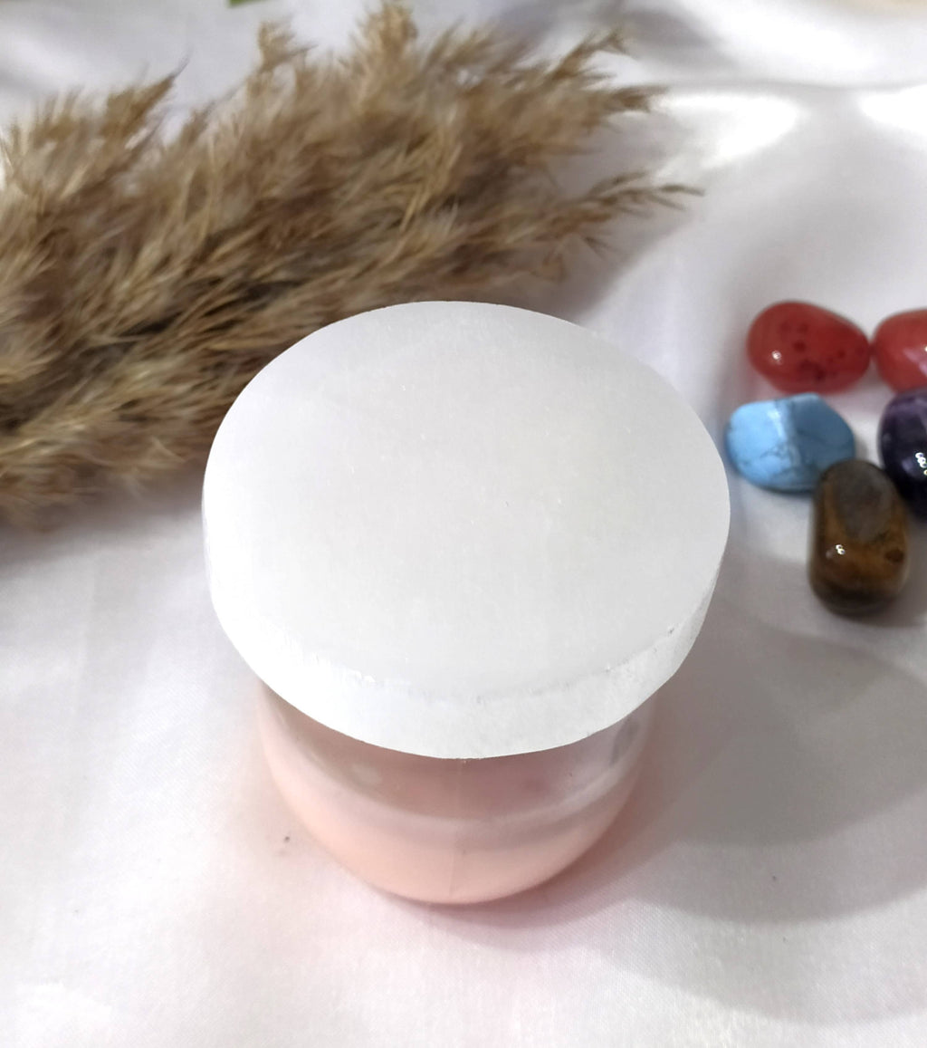 2.5' Selenite Charging Plate, Selenite Coaster, Selenite Plate.