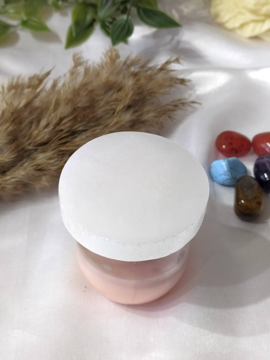 2.5' Selenite Charging Plate, Selenite Coaster, Selenite Plate.