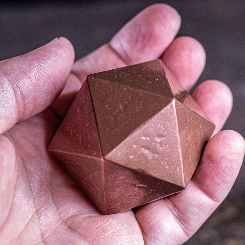 Copper Icosahedron - 2 in - 1.44 lb | Paperweights | Wiccan Center
