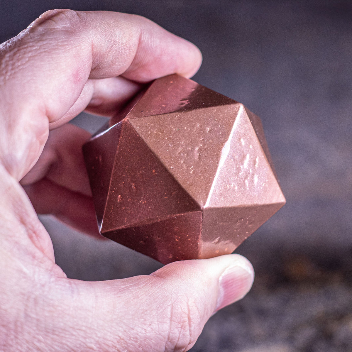 Copper Icosahedron - 2 in - 1.44 lb | Paperweights | Wiccan Center
