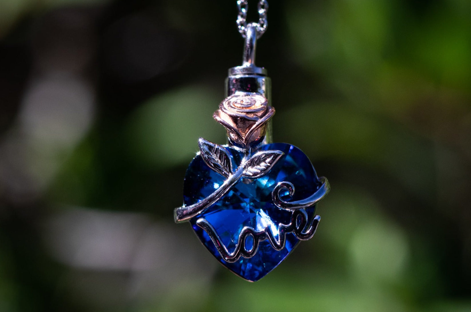 Crystal Love Urn Necklace