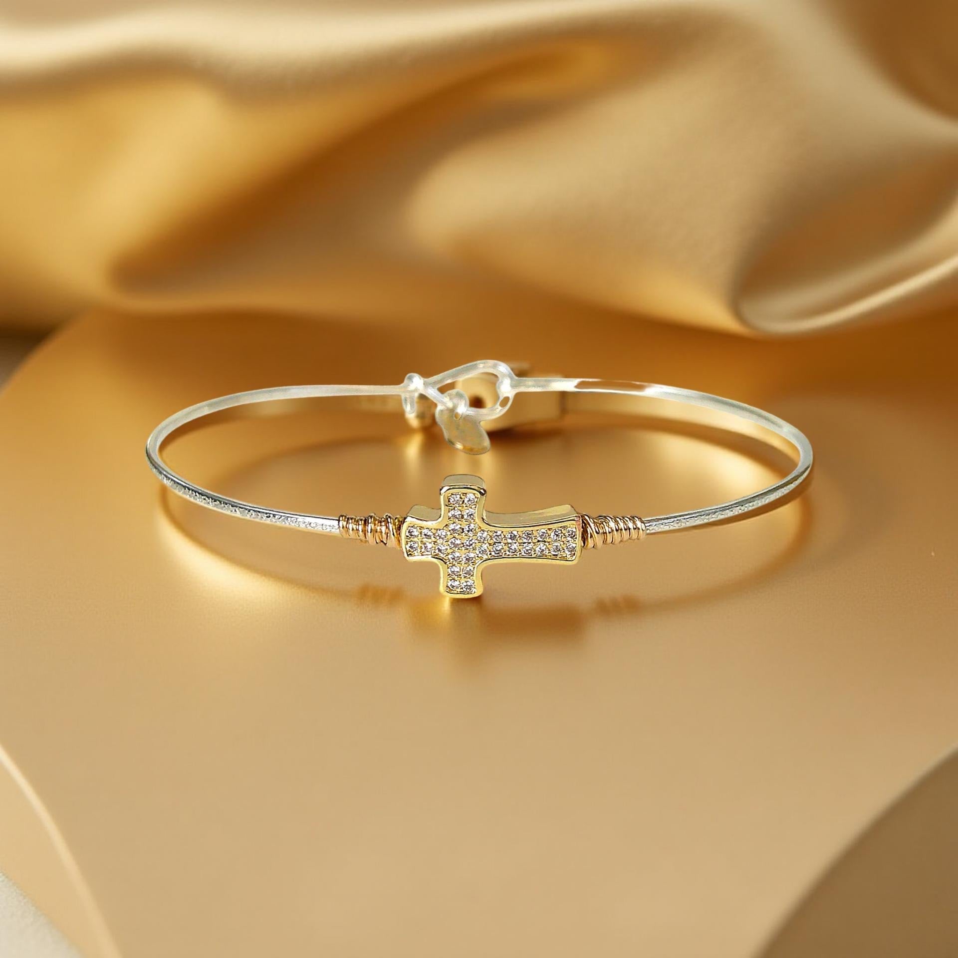 Micro Cross Pave Bracelet | Bracelet | Wiccan Center