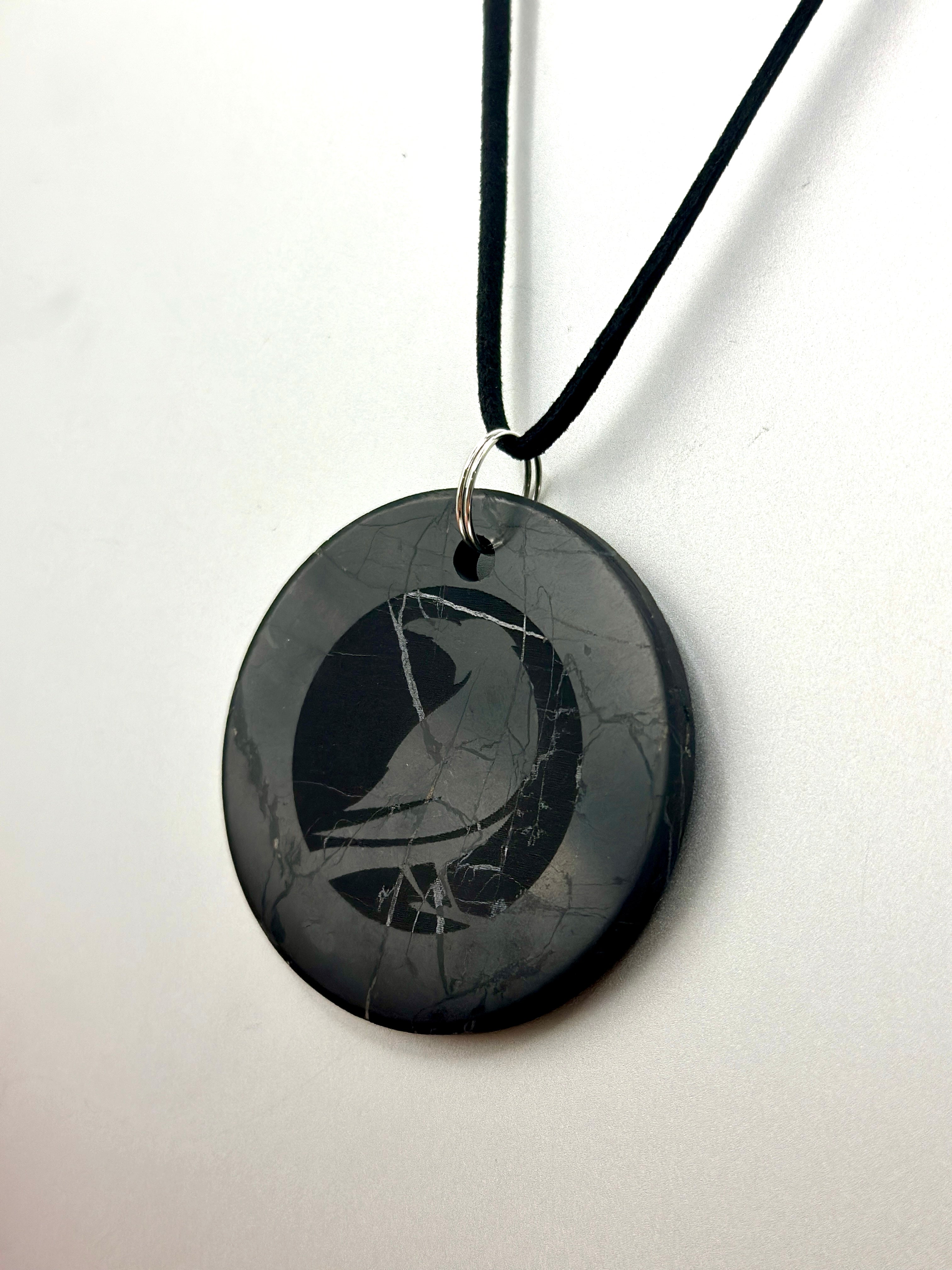 SENDING RAVENS SPECIAL EDITION SHUNGITE PENDANTS! - Available Now! - EMF Protection - Hand Cut Genuine Natural Shungite Pendant High Quality Black Lustrous Gemstone from Russia