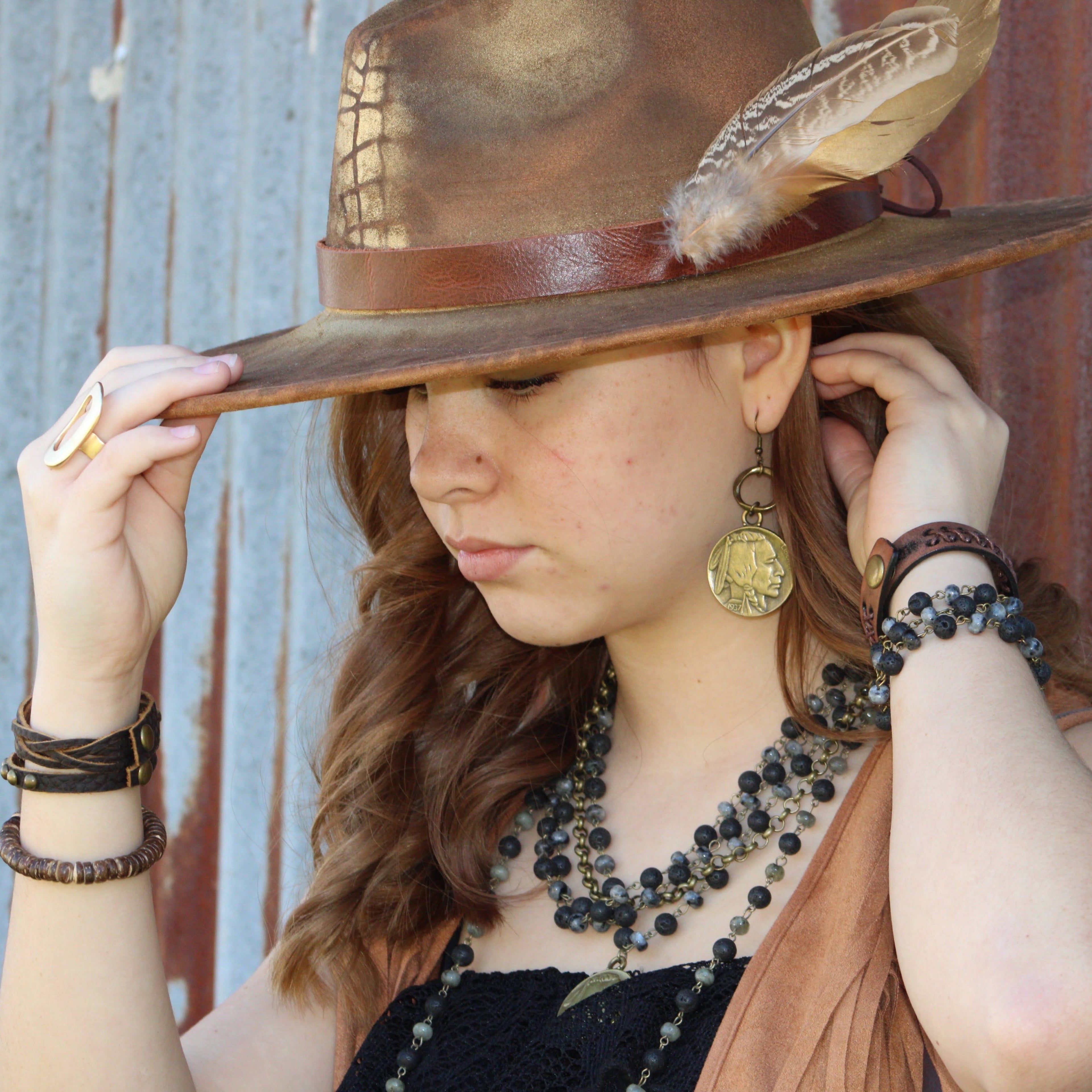 Copper Indian Buffalo Head Earrings 221e | Earrings | Wiccan Center