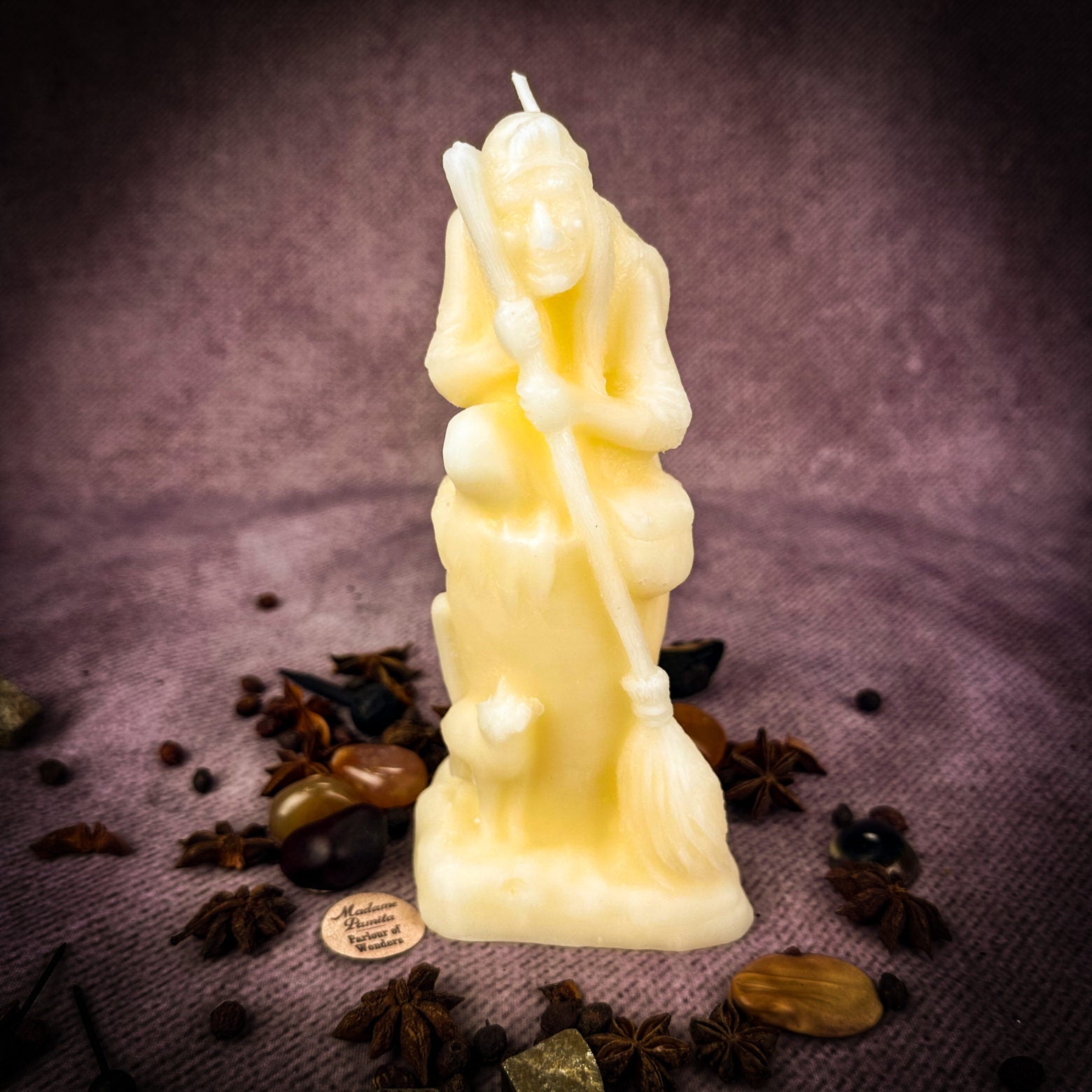 Beeswax Baba Yaga Spell Candle - Wisdom, Protection & Wild Power | Beeswax Candle | Wiccan Center