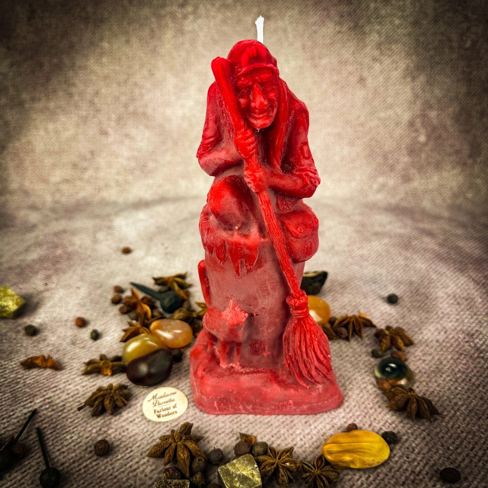 Beeswax Baba Yaga Spell Candle - Wisdom, Protection & Wild Power | Beeswax Candle | Wiccan Center