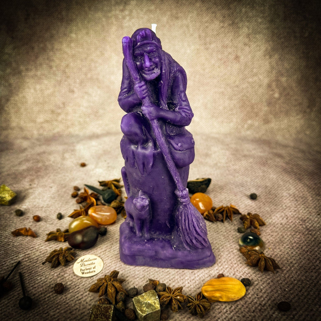 Beeswax Baba Yaga Spell Candle - Wisdom, Protection & Wild Power | Beeswax Candle | Wiccan Center