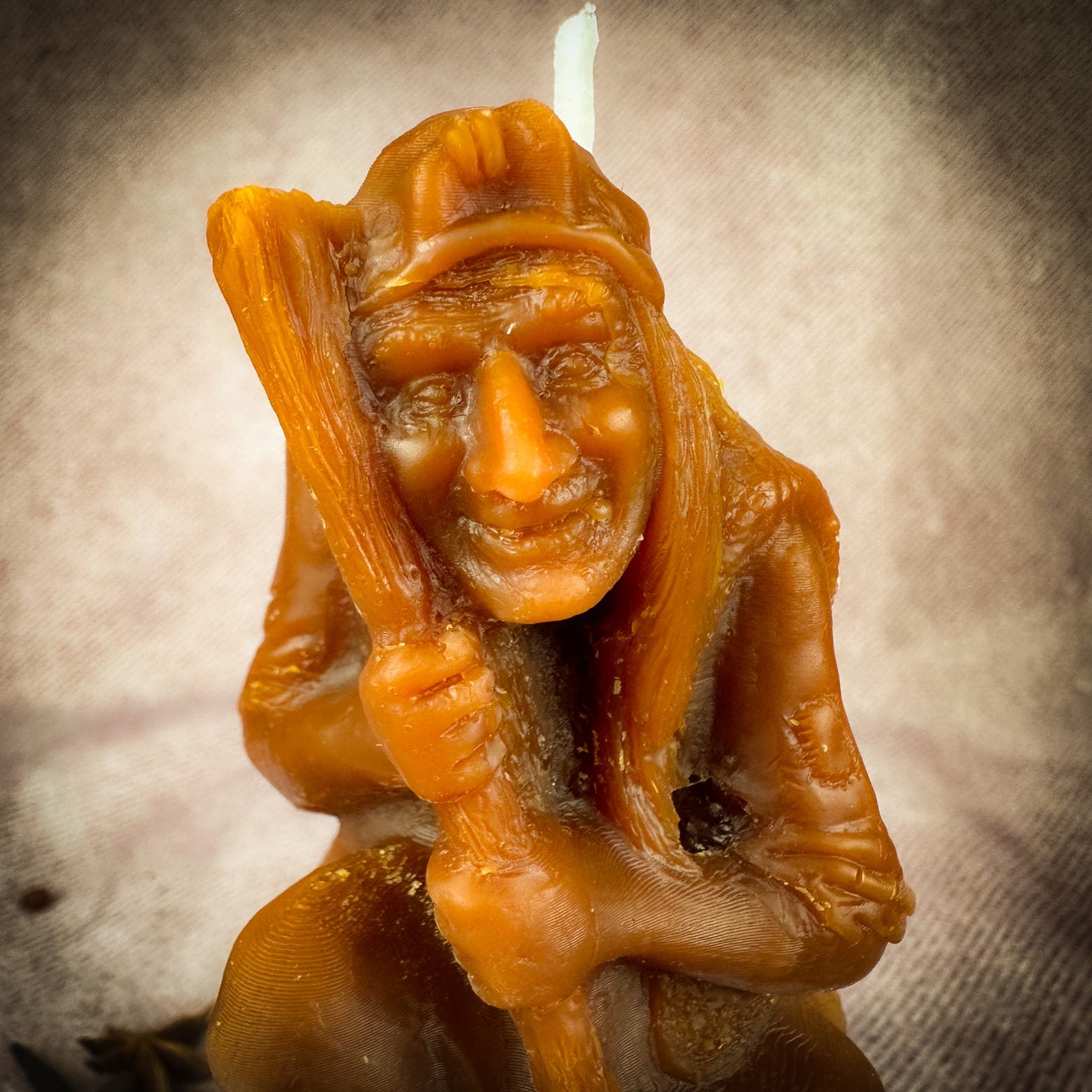 Beeswax Baba Yaga Spell Candle - Wisdom, Protection & Wild Power | Beeswax Candle | Wiccan Center