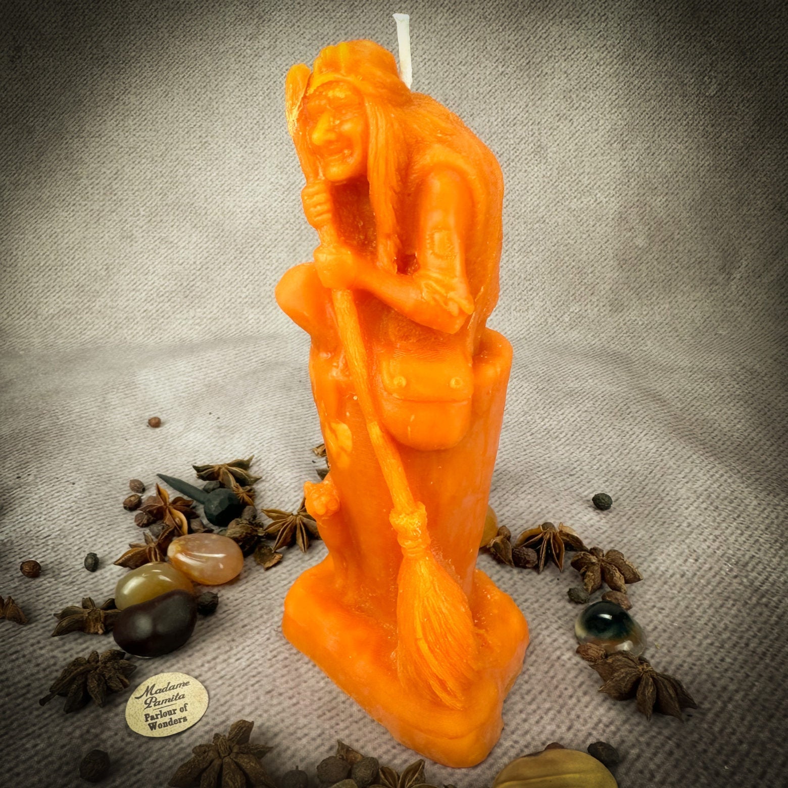 Beeswax Baba Yaga Spell Candle - Wisdom, Protection & Wild Power | Beeswax Candle | Wiccan Center