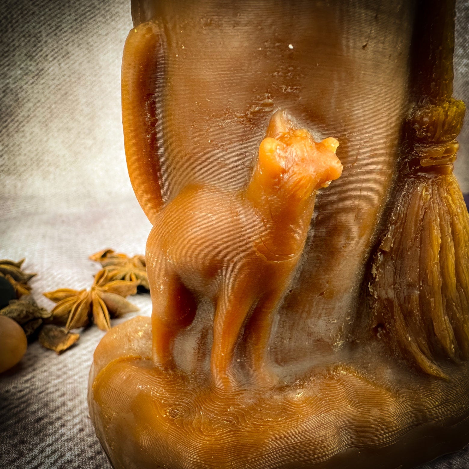 Beeswax Baba Yaga Spell Candle - Wisdom, Protection & Wild Power | Beeswax Candle | Wiccan Center