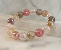 Reiki-Infused Faceted Golden Healer Quartz Bracelet for Divine Light, Manifestation & Solar Plexus Power (12mm)