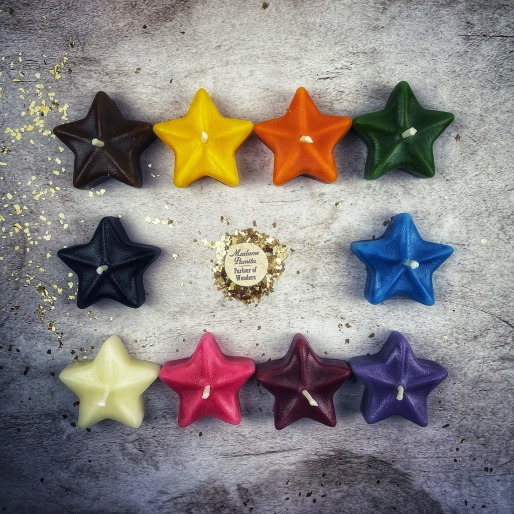 Beeswax Sister Star Spell Candle - Protection & Spiritual Power Magic | Beeswax Candle | Wiccan Center