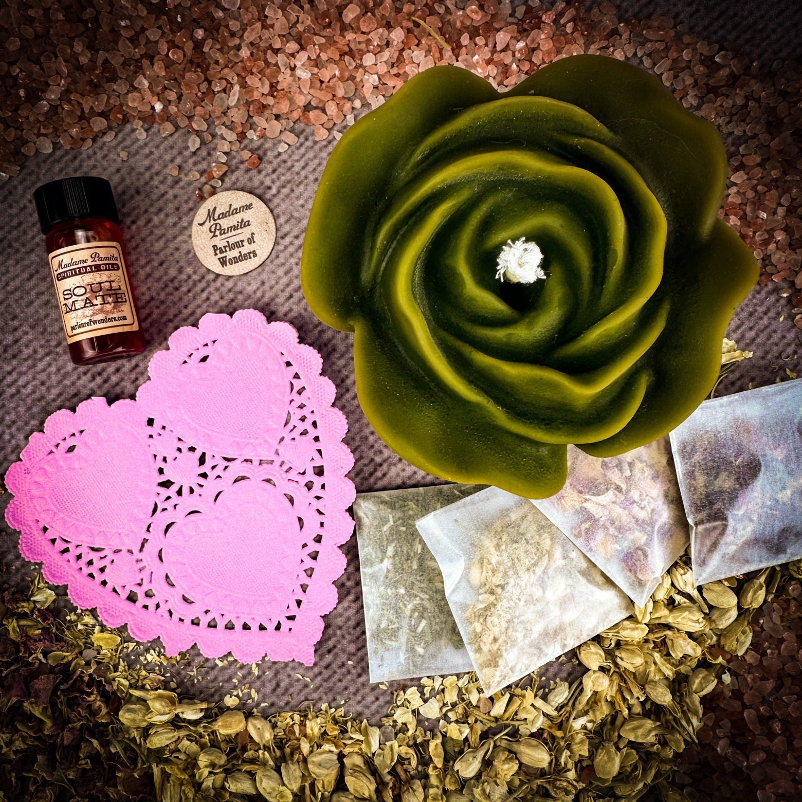 Rose Romance Candle Spell Kit - Love & Romance | Candle Spell Kit | Wiccan Center
