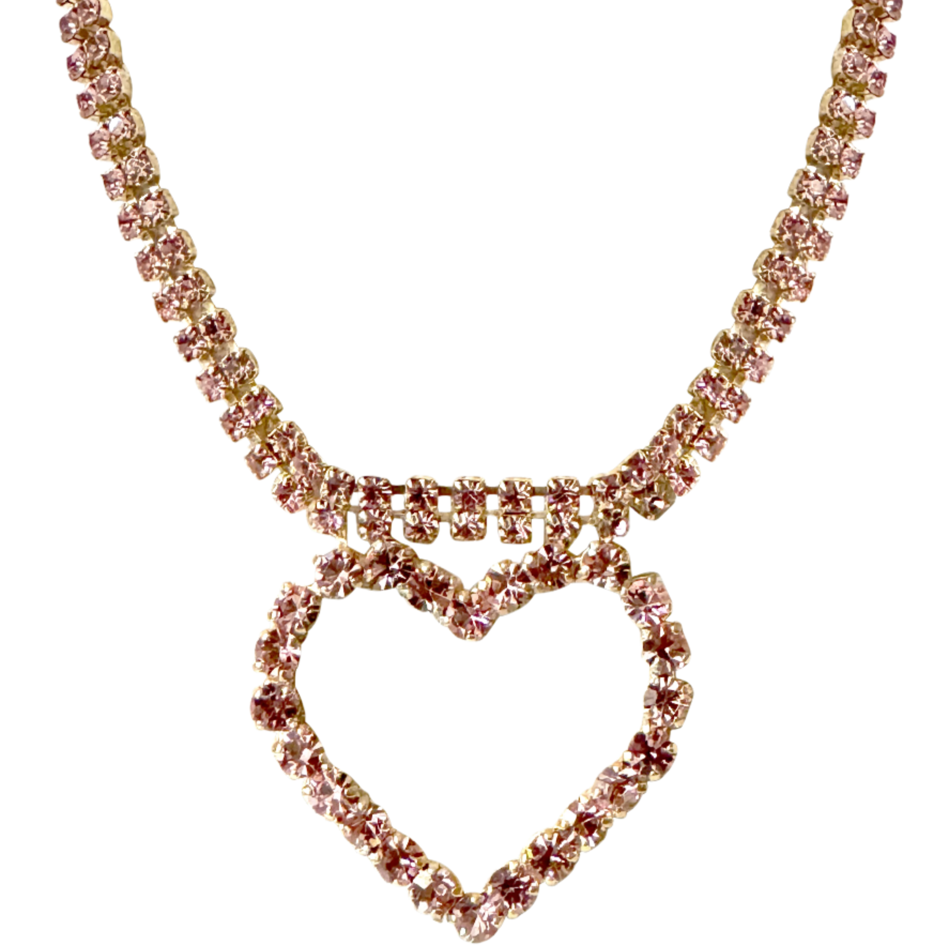 Lulu Pink Heart Necklace