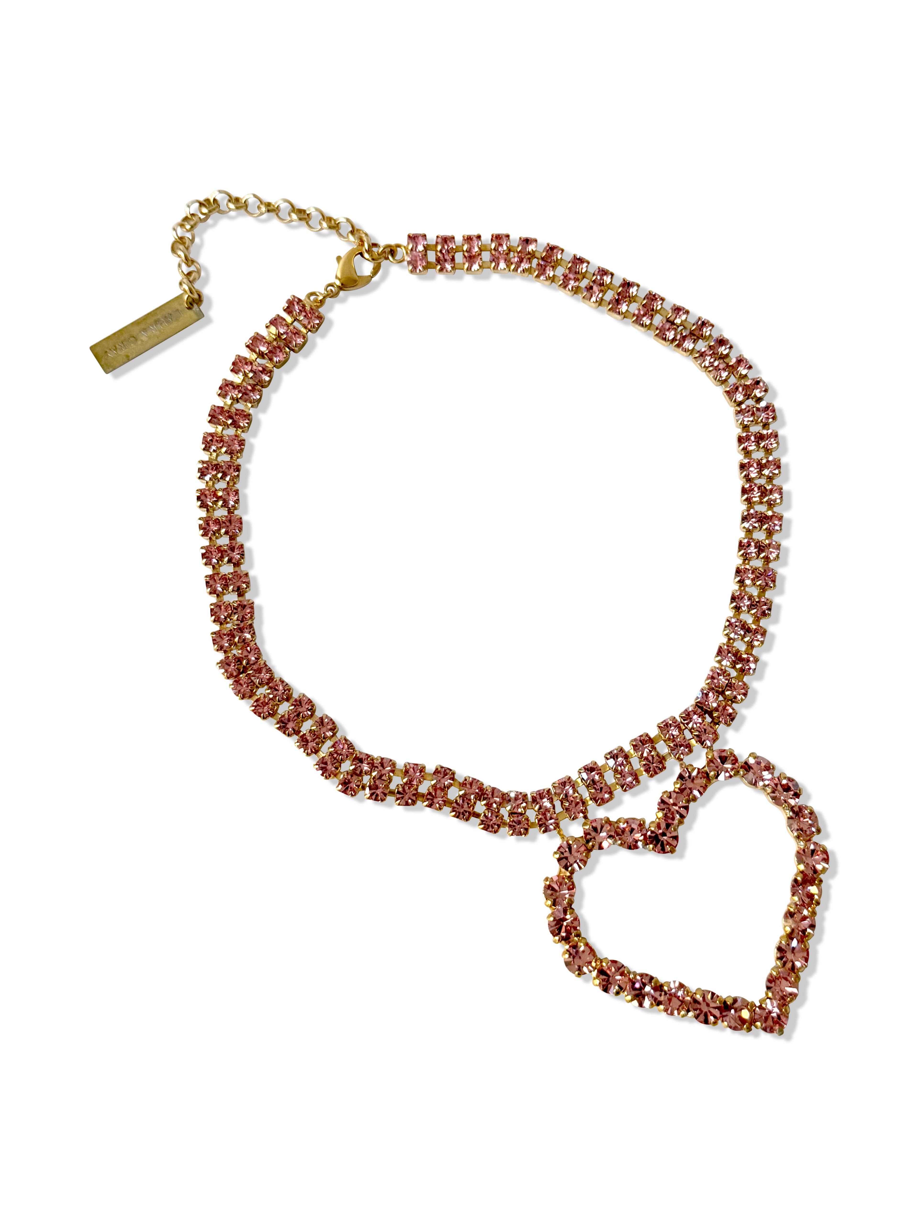 Lulu Pink Heart Necklace