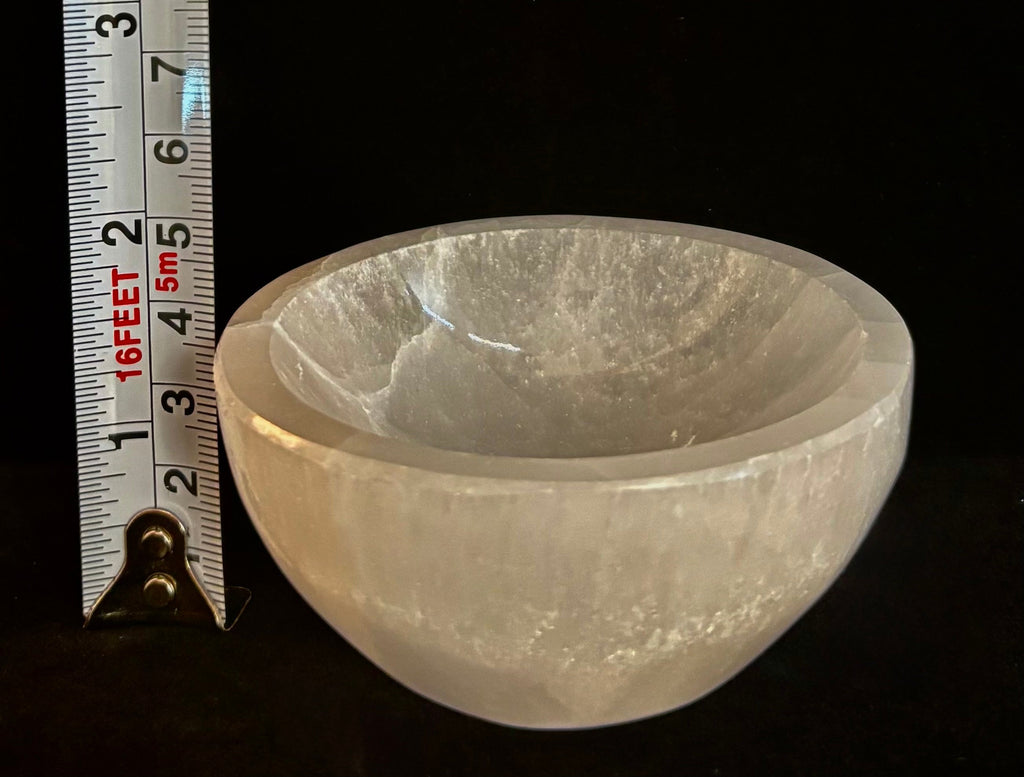 The Sacred Nightstand Selenite Cleansing Bowl | 3" Moroccan Crystal Charging & Ring Dish | | Wiccan Center