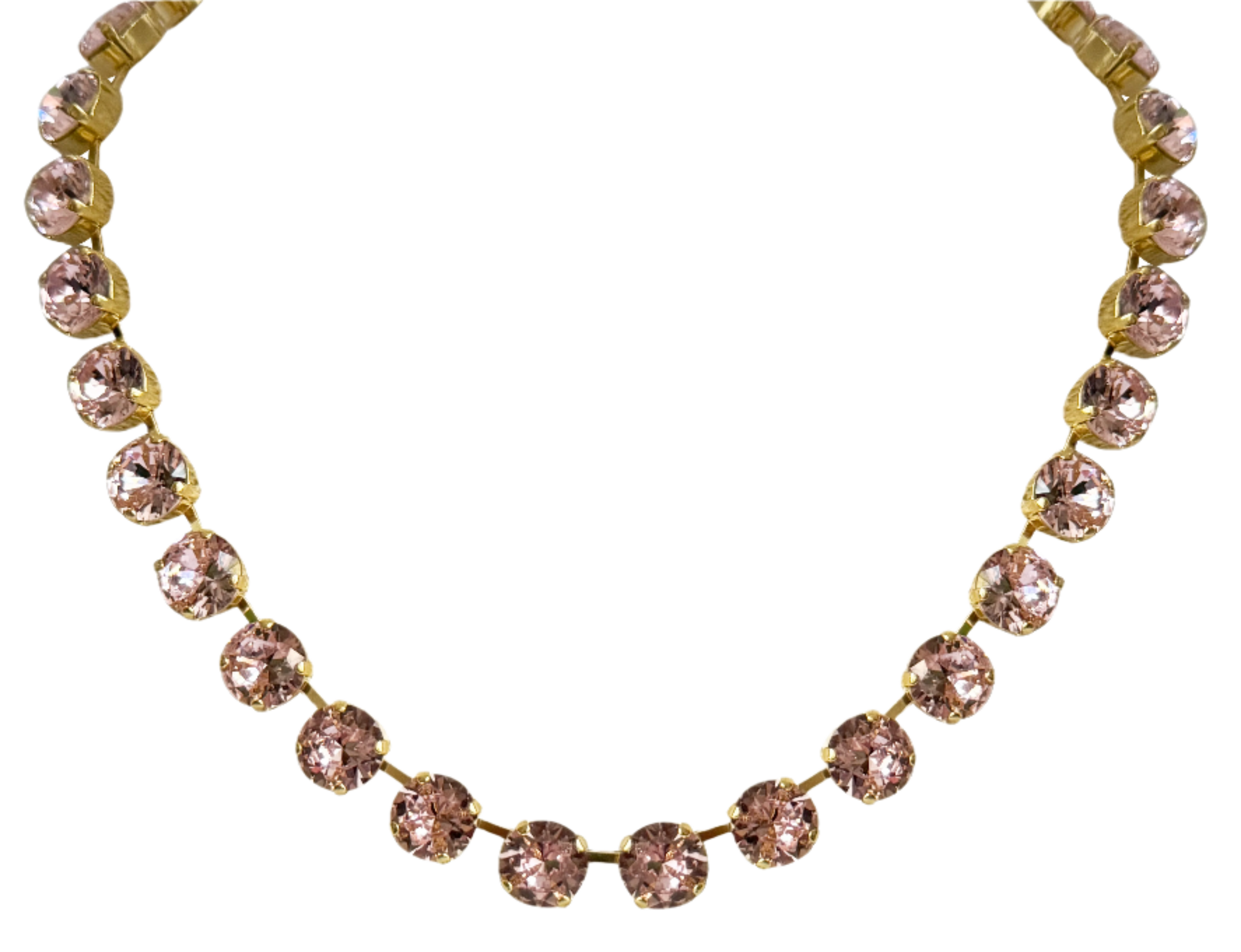 Daphne Pink Crystal Riviera Necklace