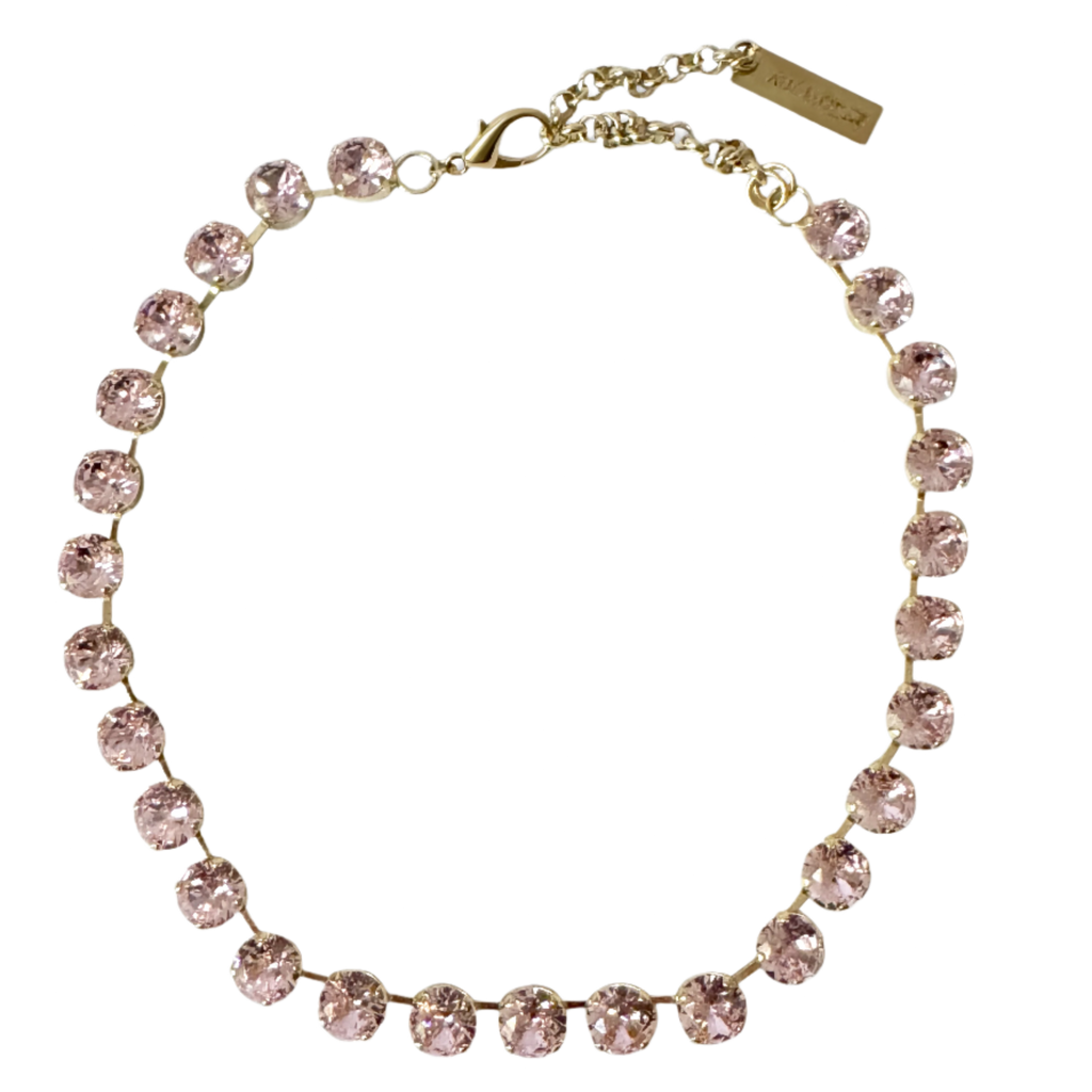 Daphne Pink Crystal Riviera Necklace