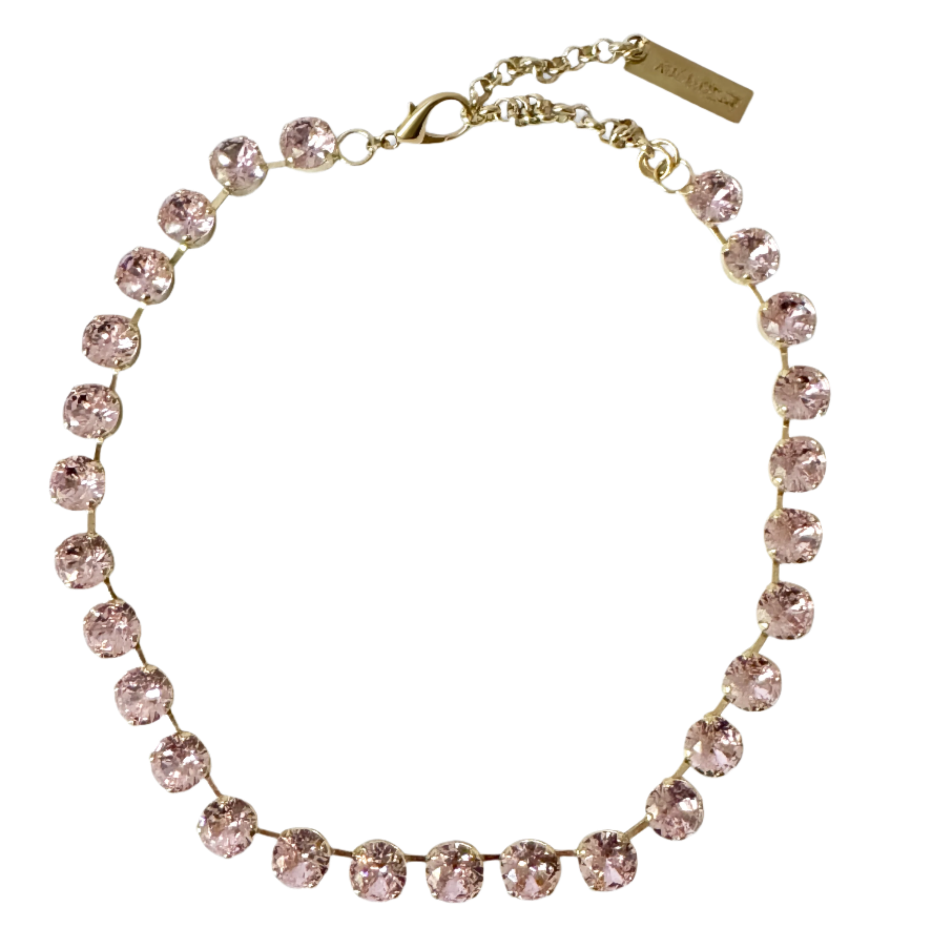 Daphne Pink Crystal Riviera Necklace