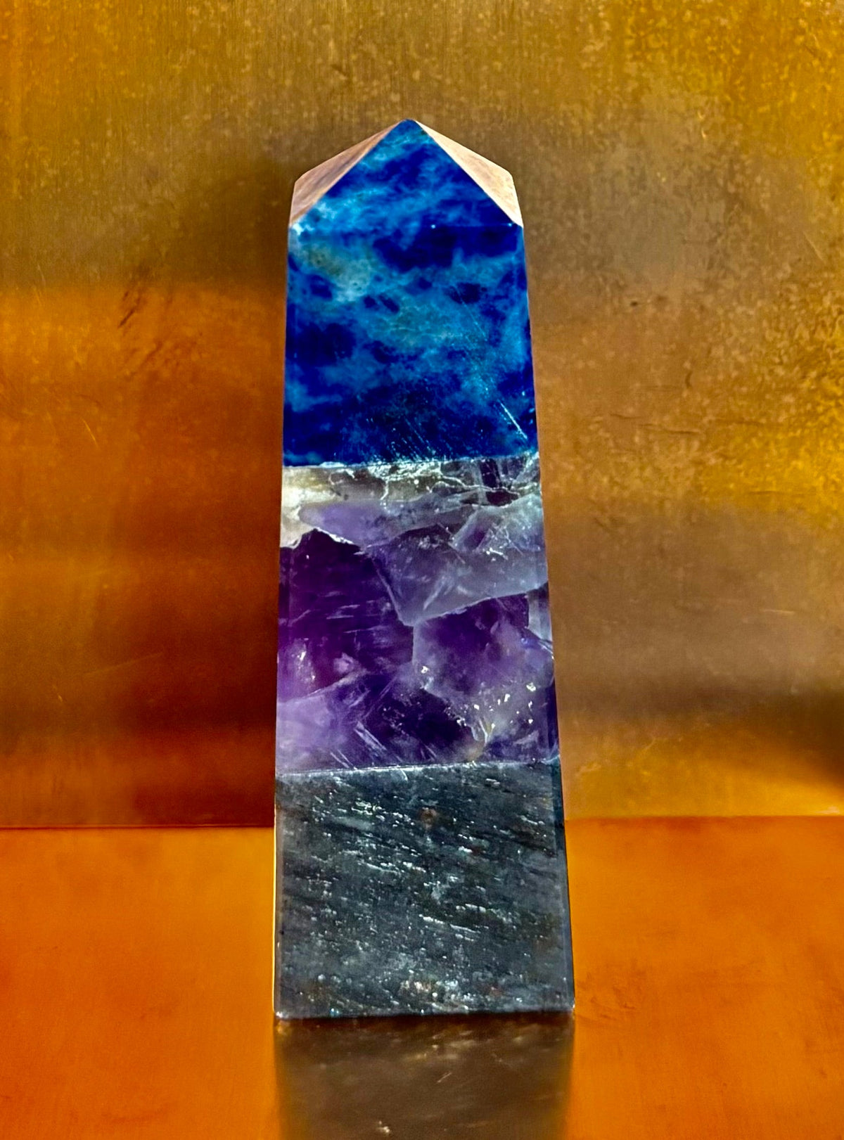 The Mindful Sanctuary Mini-Tower | Sodalite, Amethyst & Aventurine Anxiety Support Pillar | | Wiccan Center