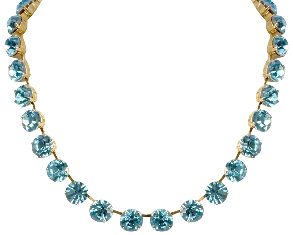 Daphne  Aqua Crystal Riviera Necklace
