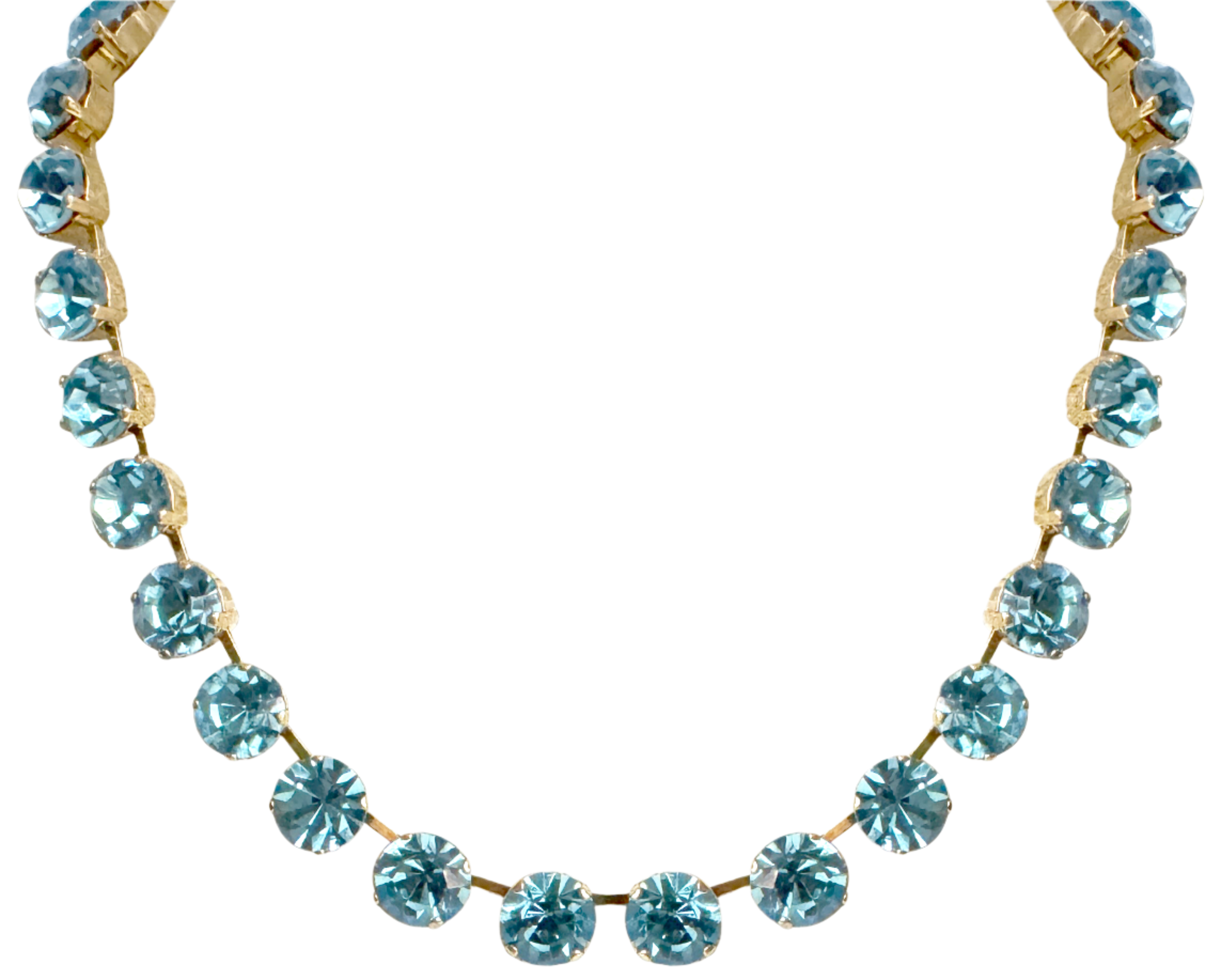 Daphne  Aqua Crystal Riviera Necklace