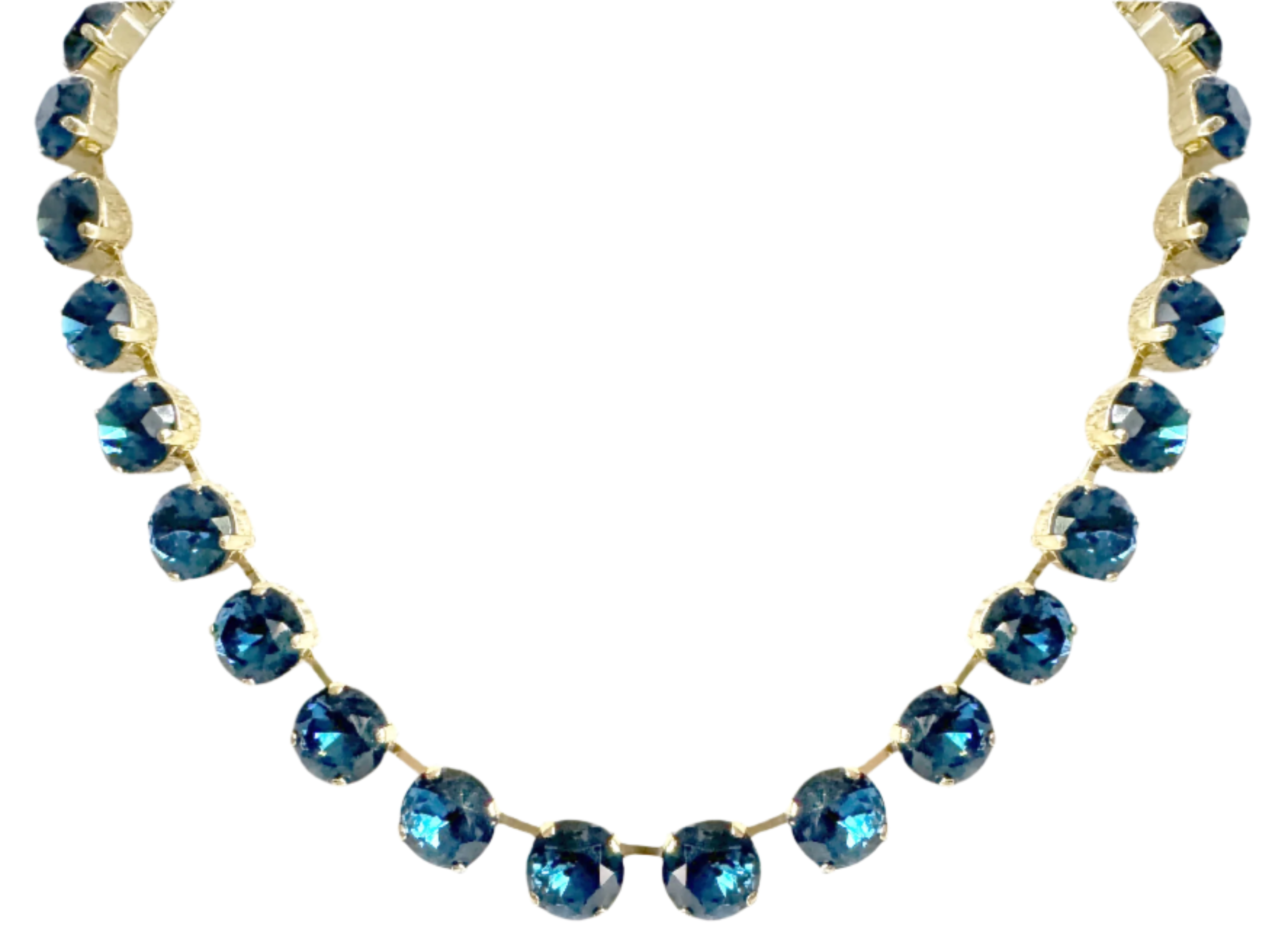 Daphne Dark Blue Crystal Riviera Necklace