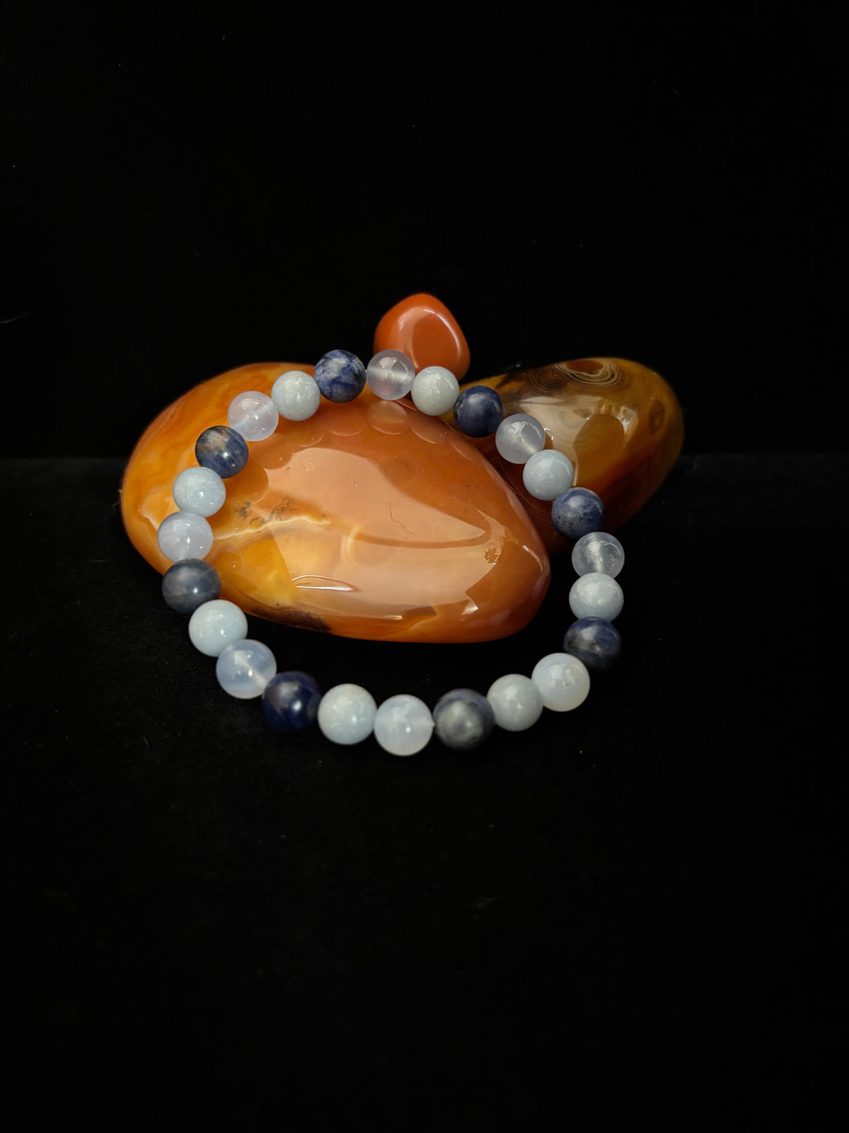 The Sacred Calm Trio | Sodalite, Chalcedony & Angelite Intention Bracelet | | Wiccan Center
