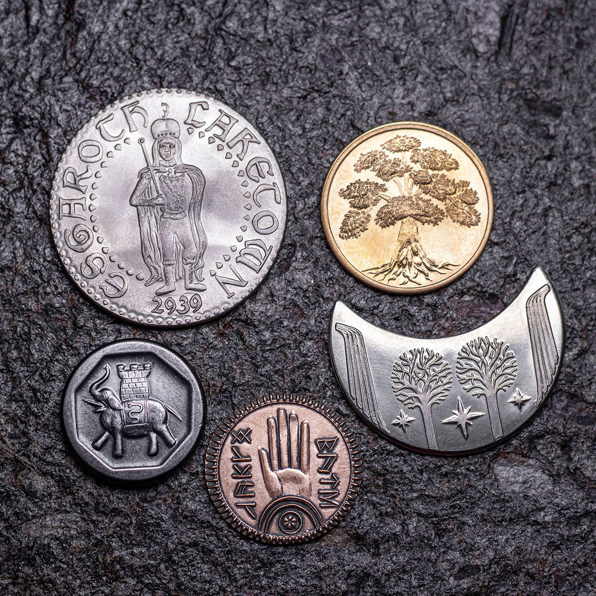 The Lord of the Rings™ Set #2 - Middle-earth Set of Five Coins | Artwork | Wiccan Center