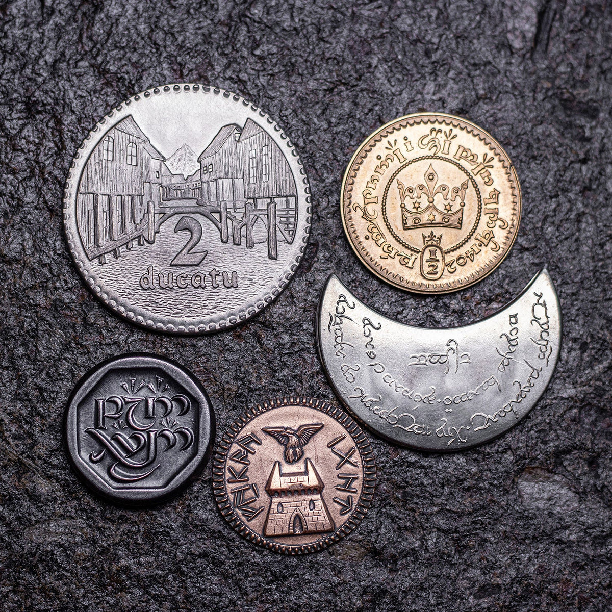 The Lord of the Rings™ Set #2 - Middle-earth Set of Five Coins | Artwork | Wiccan Center