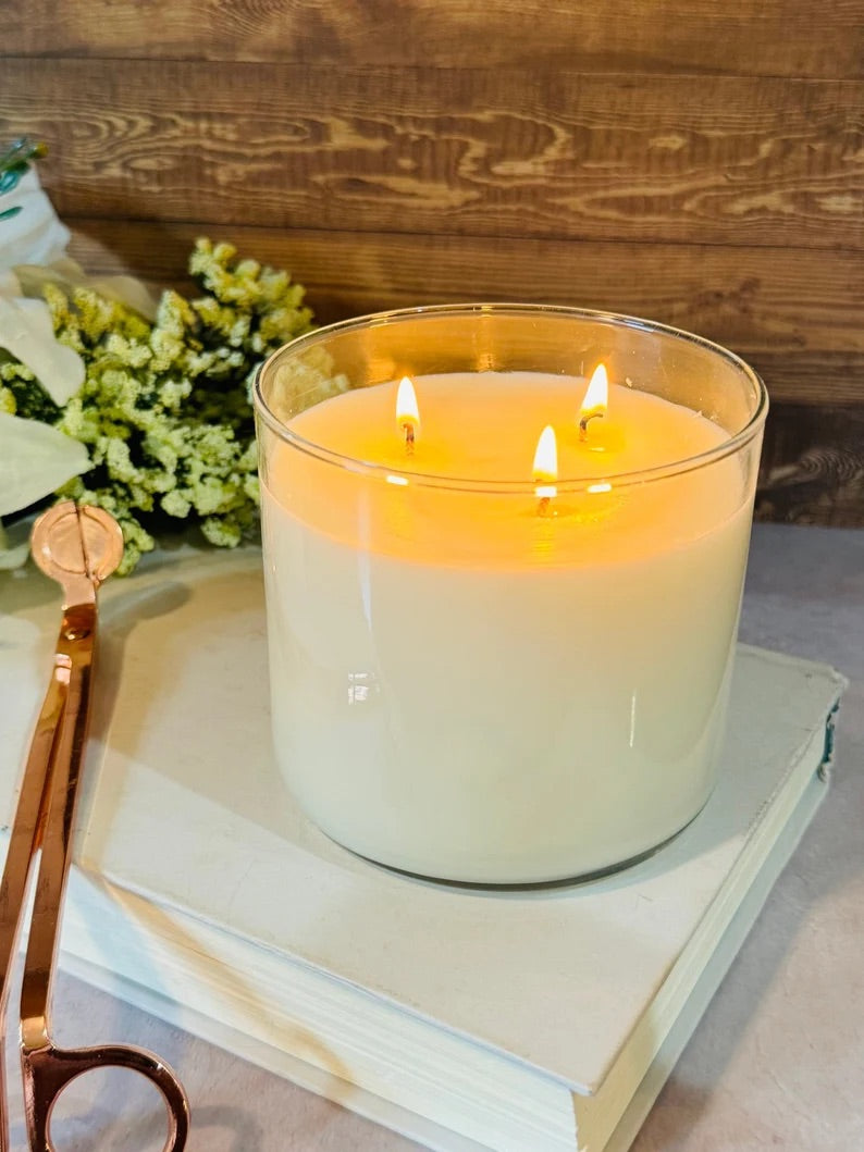 Citronella Candle – 16 oz 3-Wick Outdoor Mosquito Repellent with Essential Oils -- by Moon Water Apothecary! | | Wiccan Center