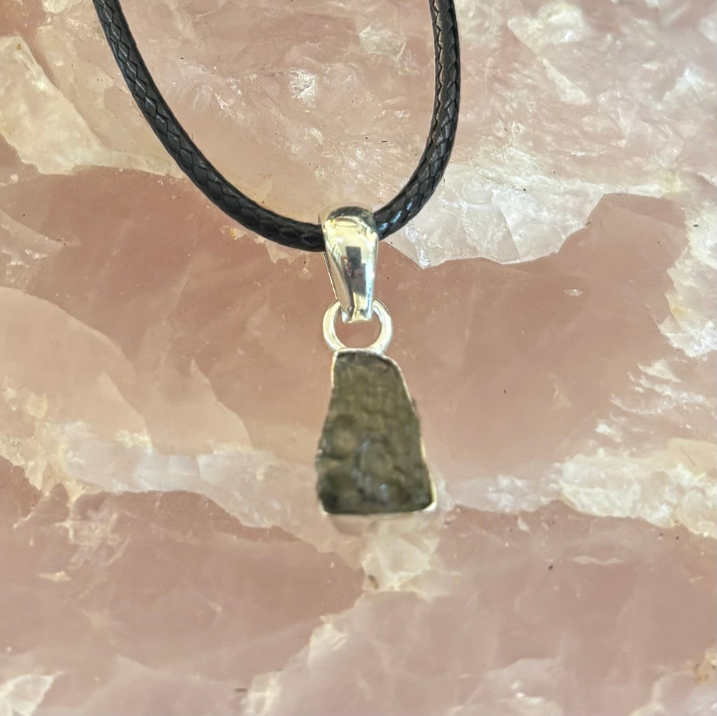 Raw Moldavite Pendant Necklace - Cosmic Transformation (Choose Your Exact Piece) | | Wiccan Center