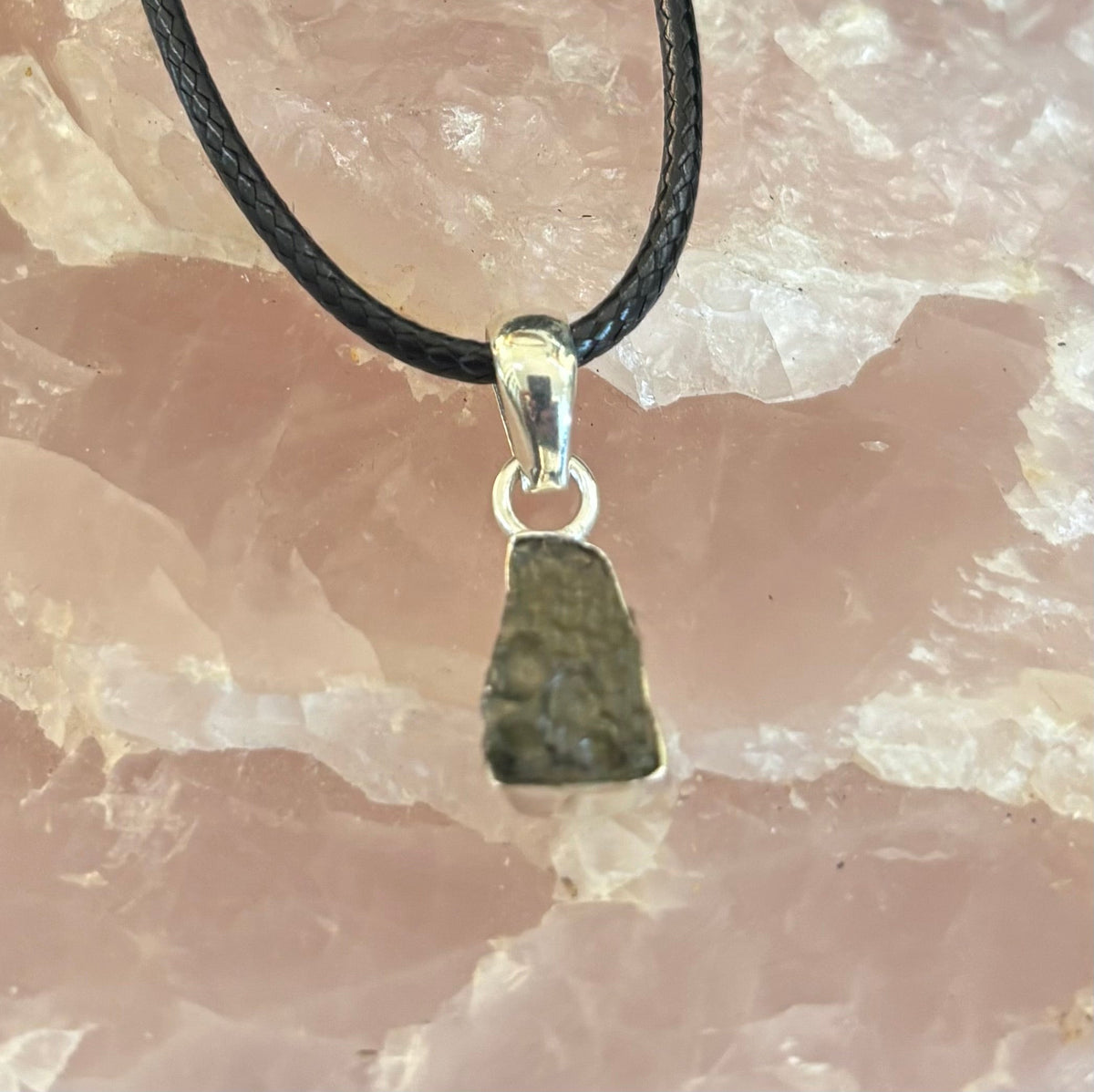 Raw Moldavite Pendant Necklace - Cosmic Transformation (Choose Your Exact Piece) | | Wiccan Center