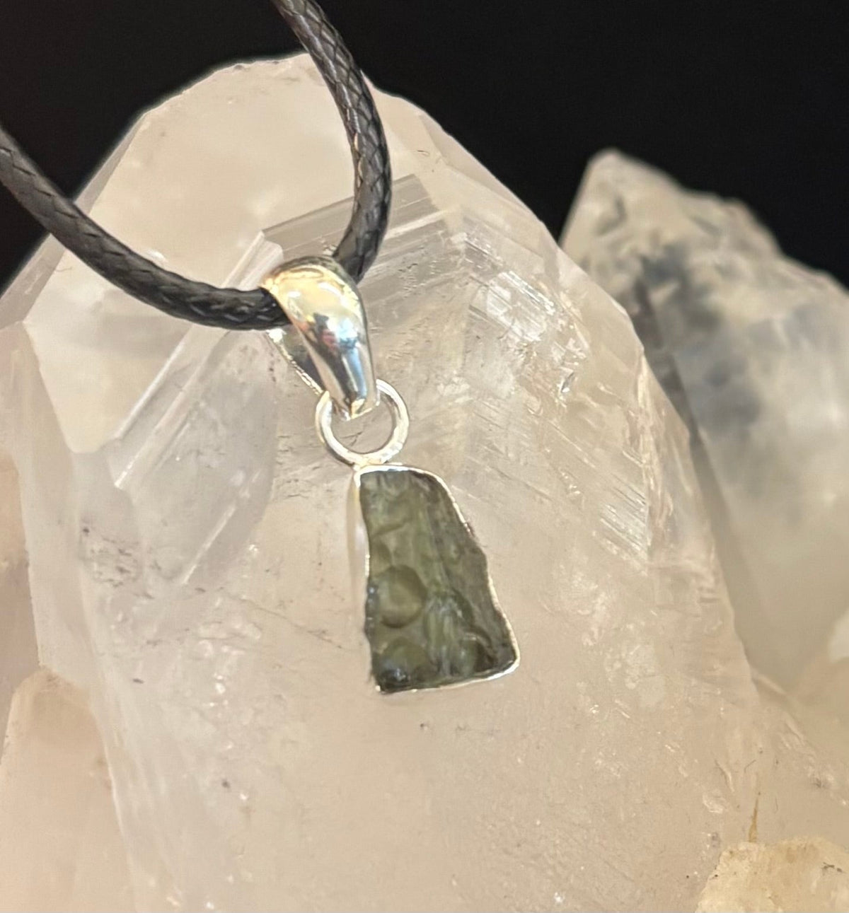 Raw Moldavite Pendant Necklace - Cosmic Transformation (Choose Your Exact Piece) | | Wiccan Center