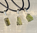 Raw Moldavite Pendant Necklace - Cosmic Transformation (Choose Your Exact Piece) | | Wiccan Center