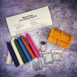 Seven Treasures Candle Spell Kit - Unlock Blessings & Abundance | Candle Spell Kit | Wiccan Center