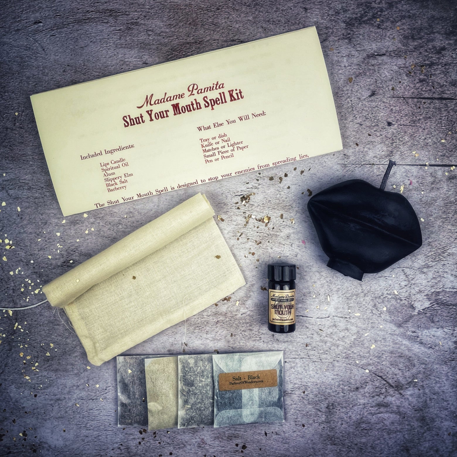 Shut Your Mouth Candle Spell Kit - Stop Gossip & Silence Rumors | | Wiccan Center