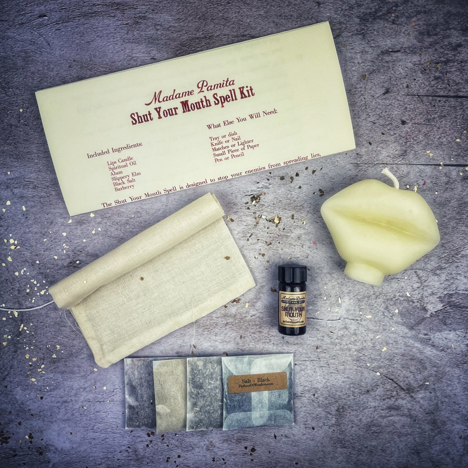 Shut Your Mouth Candle Spell Kit - Stop Gossip & Silence Rumors | | Wiccan Center
