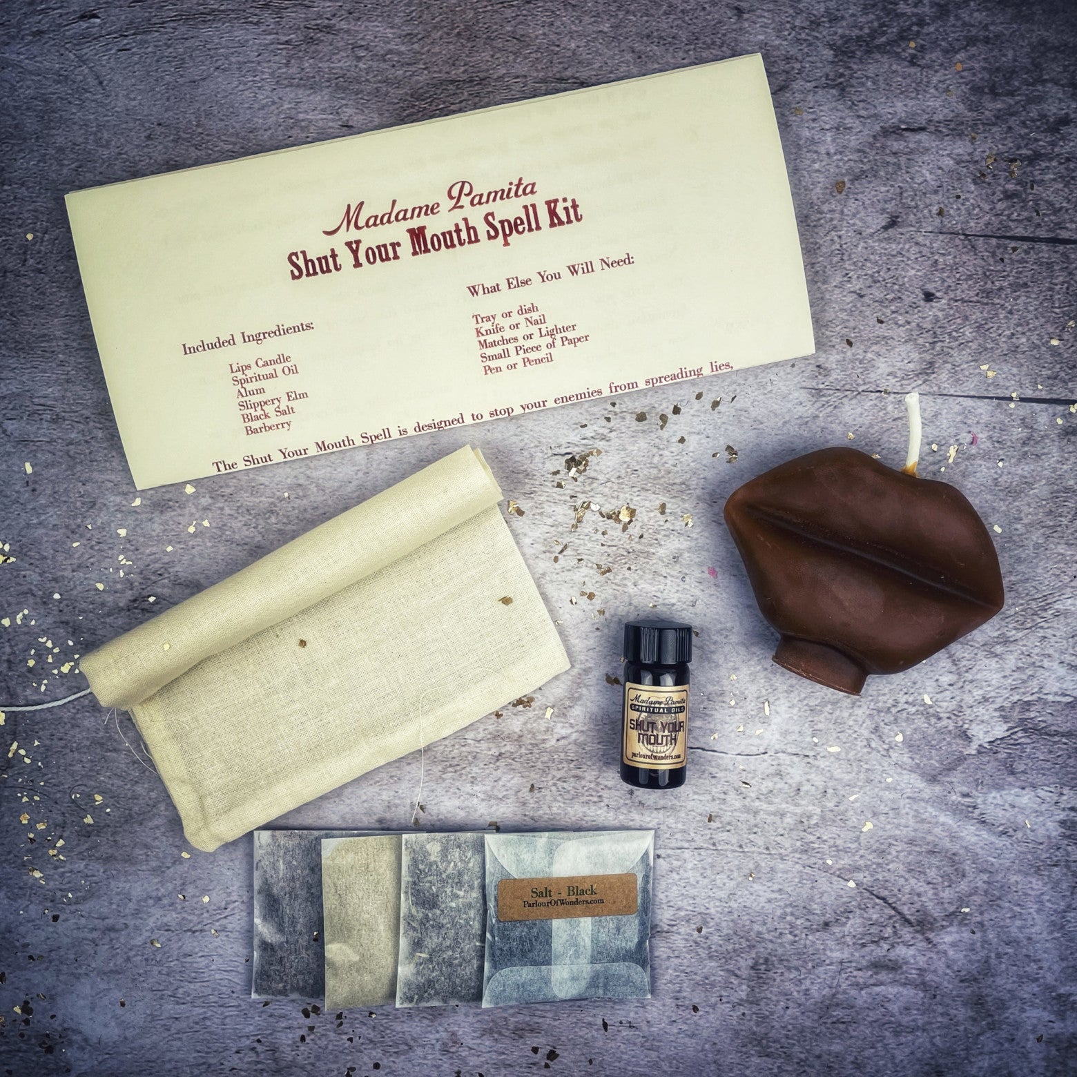 Shut Your Mouth Candle Spell Kit - Stop Gossip & Silence Rumors | | Wiccan Center