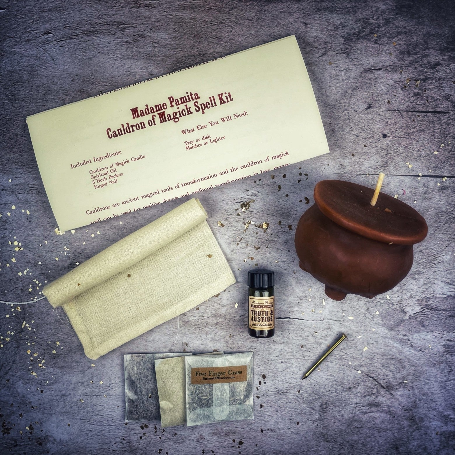 Cauldron of Magick Candle Spell Kit - Transformation & Positive Change | Candle Spell Kit | Wiccan Center