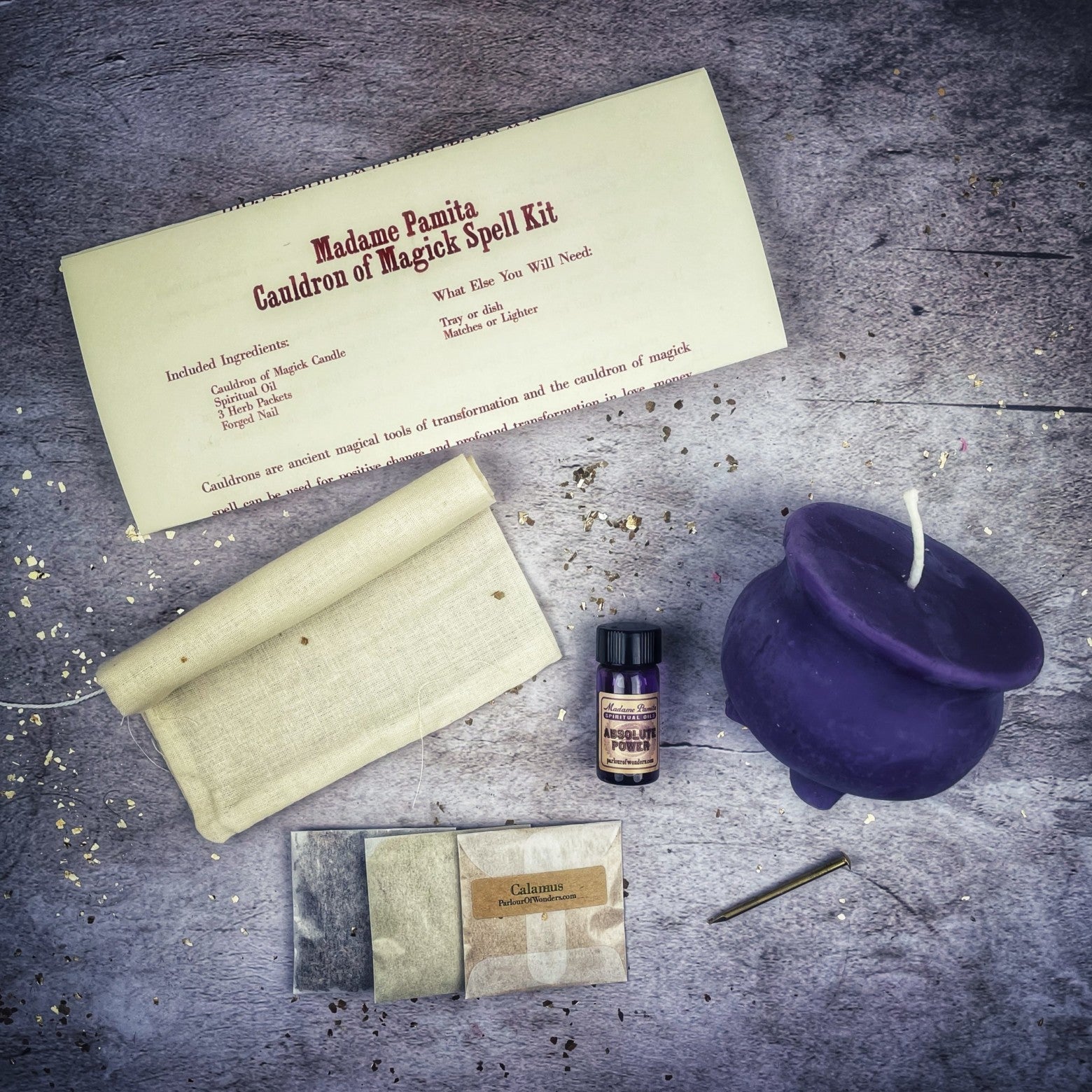 Cauldron of Magick Candle Spell Kit - Transformation & Positive Change | Candle Spell Kit | Wiccan Center